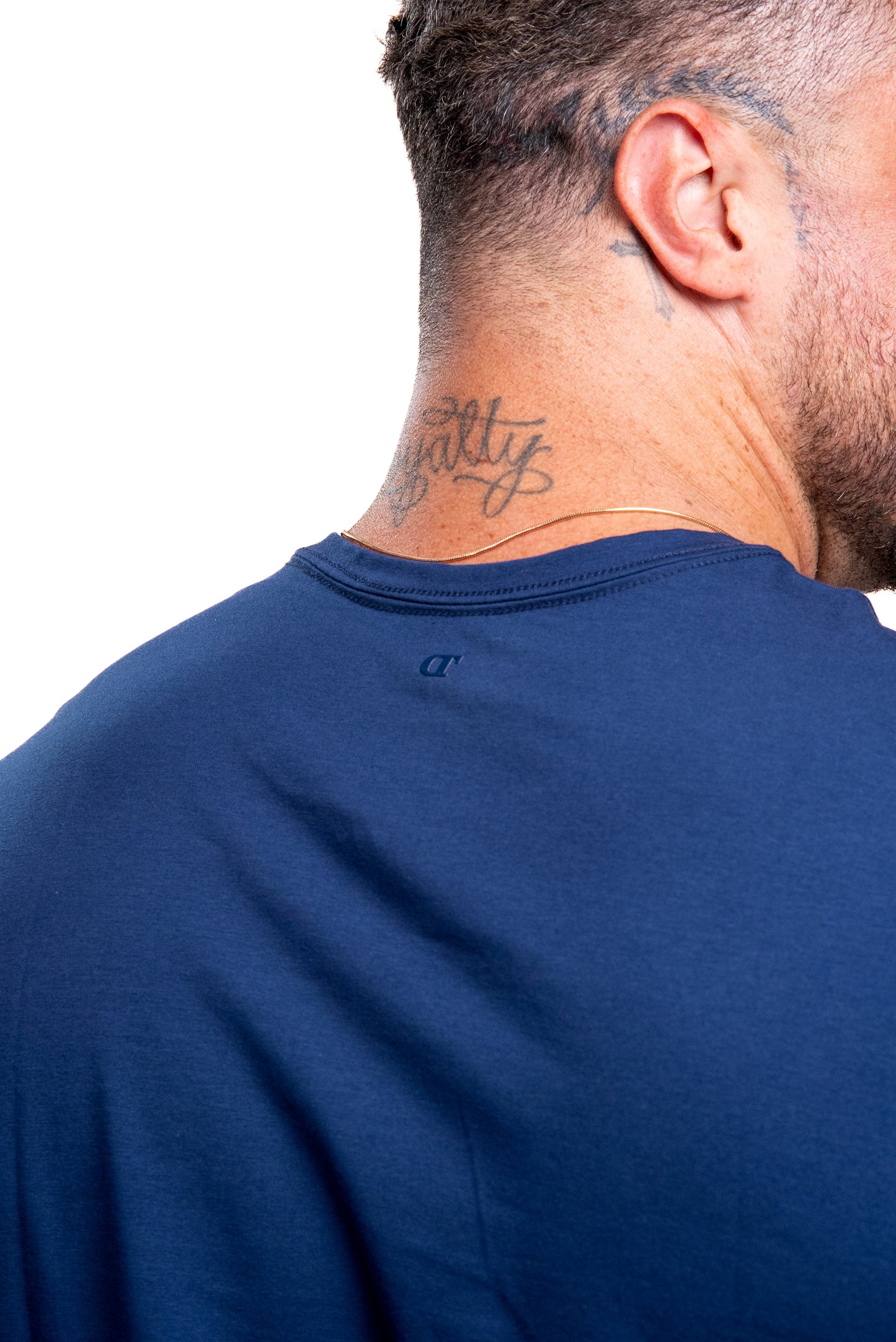 Camiseta Azul Double - Gola Redonda