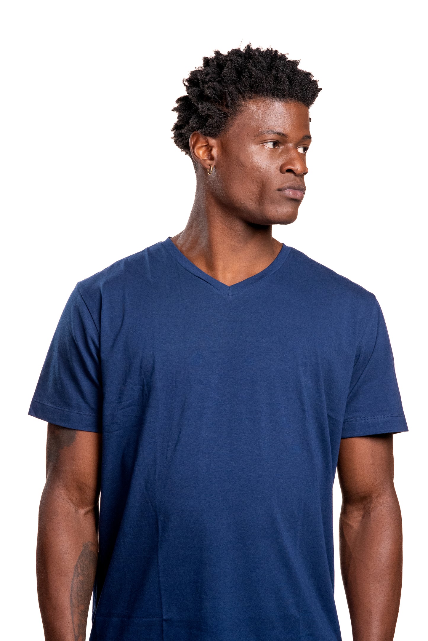 Camiseta Azul Double - Gola V