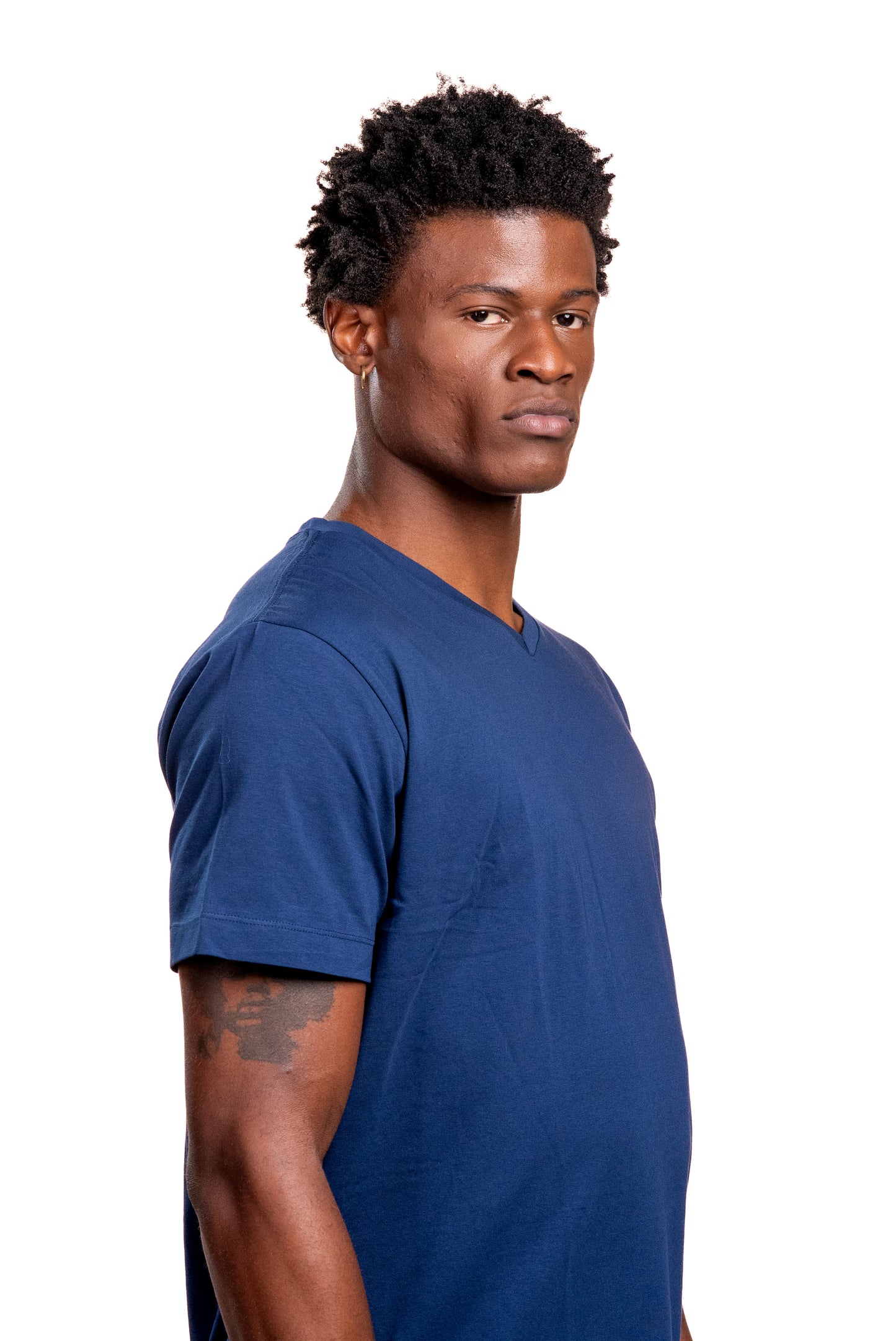 Camiseta Azul Double - Gola V