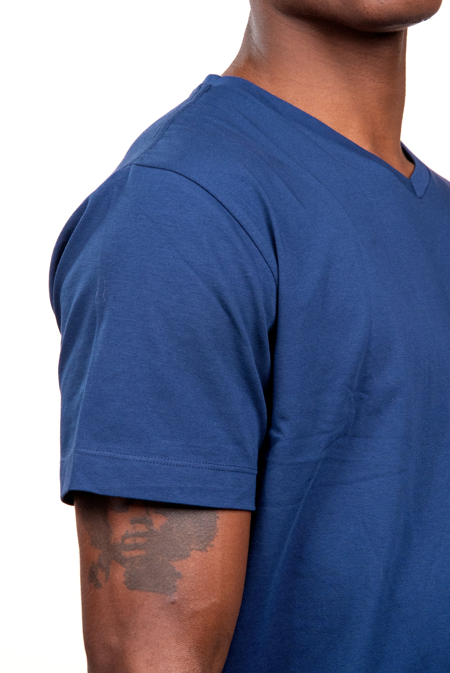 Camiseta Azul Double - Gola V